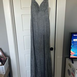 Silver glittery long dress